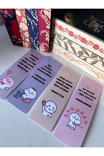 badescraft مجموعة ملصقات كتب لطيفة تتفاعل مع المزاج مكونة من 4 قطع