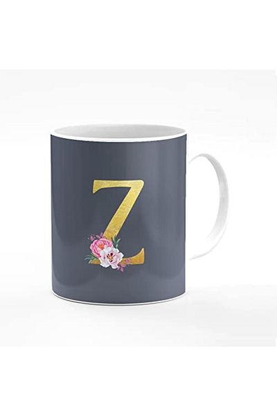 Stylizedd Designer Printed Coffee Mug 11oz Ceramic Personalised Gift Mugs Cup - Custom Monogram Init