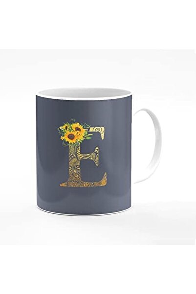 Stylizedd كوب قهوة مطبوع عليه تصميم خاص، 11 أونصة، أكواب سيراميك للهدايا الشخصية - حرف واحد فقط