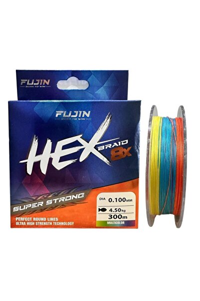 Fujin Yeni Hex 8x 300mt 0.10mm Multi Color İp Misina