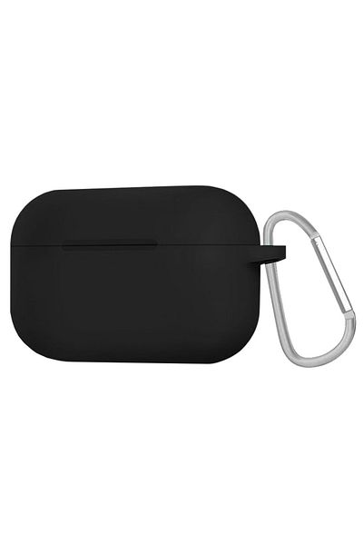 BLUEO Soft silicone case for AirPods Pro 1, Liquid Silicone, Black