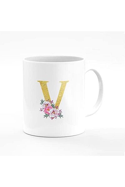 Stylizedd Designer Printed Coffee Mug 11oz Ceramic Personalised Gift Mugs Cup -Custom Monogram Initi