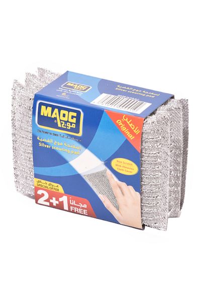 Maog Moog Cleaning Sponge Silver , 2+1