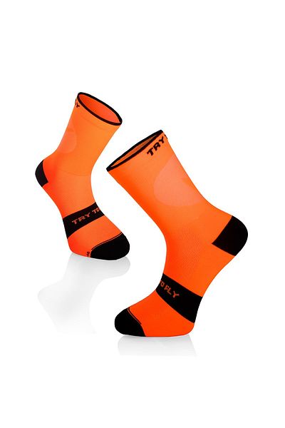 Try to Fly Cycling socks CYCLING LIGHT SOCKS Fluo Orange