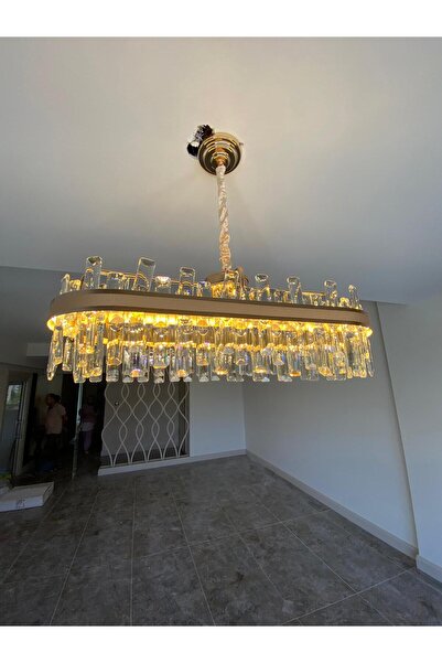 Retro KRİSTAL TAŞLI LED'Lİ AVİZE