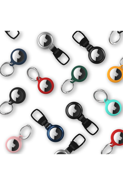 NOA Secure Key Clip Silicone Protective Case for AirTag, Black