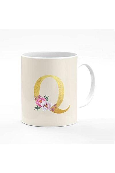 Stylizedd Designer Printed Coffee Mug 11oz Ceramic Personalised Gift Mugs Cup - Custom Monogram Init