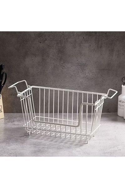 Home Box Maisan Stackable Basket – White 32 cm