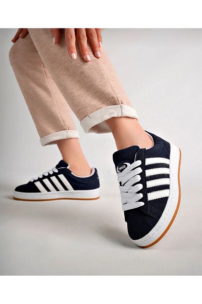 homiro Unisex Lace-Up Orthopedic Sports Sneaker Shoes-Navy Blue