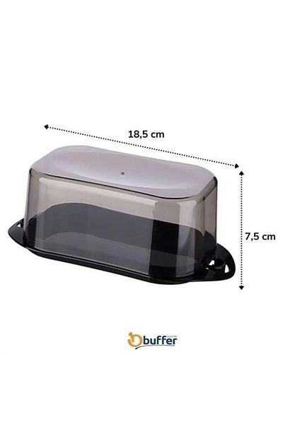 TİCARETSEPETİM BUFFER® Lockable Plastic Covered Breakfast Butter Food Cheese Bowl Food Storage Container Ap-9428