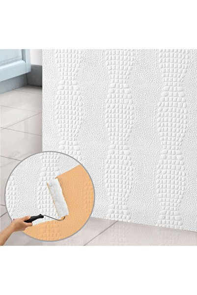 TİNK 3D Duvar Paneli Boyanabilir Dekota 60x120 cm / Deri Desenli 2'li paket-1...