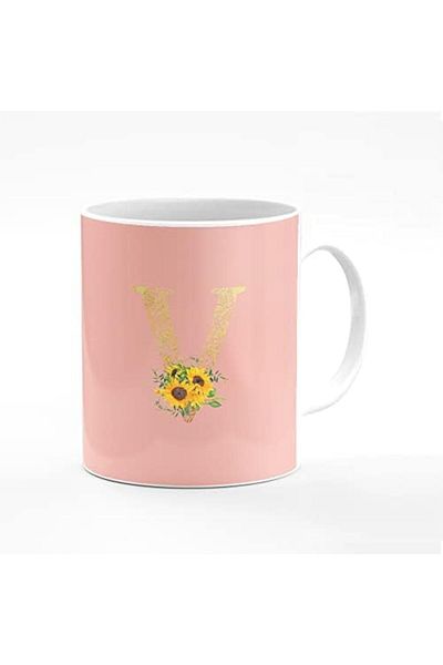 Stylizedd Designer Printed Coffee Mug 11oz Ceramic Personalised Gift Mugs Cup - Custom Monogram Init