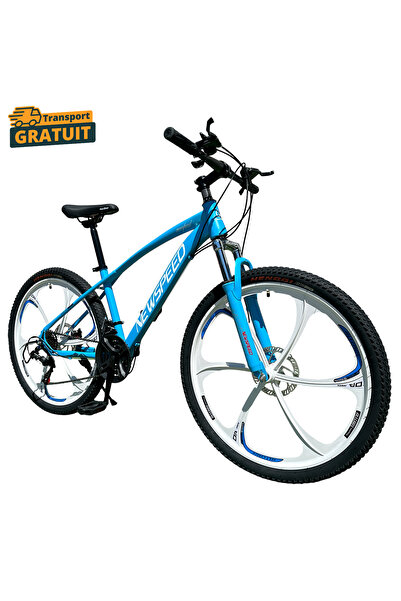 NEW SPEED Bicicletă MTB, roți de 26 inch, 21 de viteze, cadru din oțel, frâne...