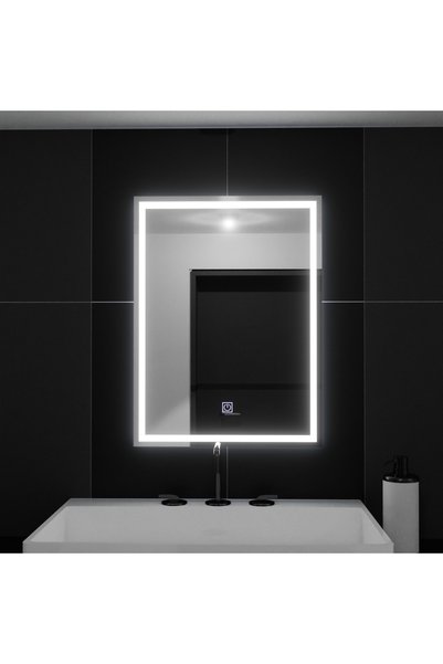 Alessandro DESIGN Oglindă dreptunghiulară LED, 50 x 70 cm, RAMĂ Basic Touch