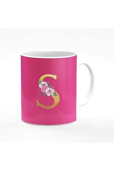 Stylizedd Designer Printed Coffee Mug 11oz Ceramic Personalised Gift Mugs - Custom Monogram Initial
