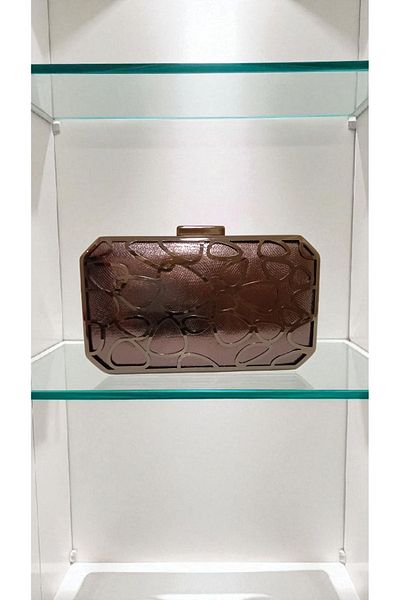 Butik Beyabags Anthracite Metal Evening Dress Bag
