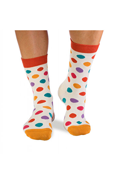Pirin Hill White Clown polka dot bamboo socks