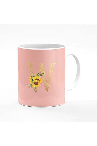 Stylizedd Designer Printed Coffee Mug 11oz Ceramic Personalised Gift Mugs Cup - Custom Monogram Init
