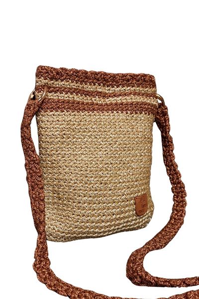 Uretti - Öznur 7392 9633 Hand Knitted Glitter Macrame Rope Phone Bag