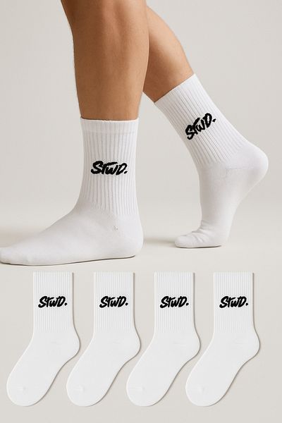 WORTHY SOCKS 4-Piece Character Colorful Patterned Sports College Socks 4 Pairs