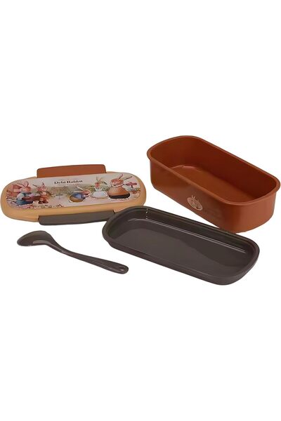 Twisoo Rectangular Kids Lunch Box Rabbit Bento Lunch Box 900ml - Food Grade PP, BPA-Free, 2-Compartm