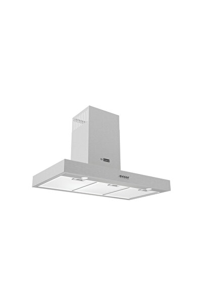 GL GENERAL 90x45cm Wall Ranger Hood, 1000 Watt, T Shape, Silver Steel, 5 Filters, 3 Speeds, Noiseless, 2 Lights