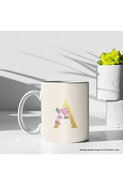 Stylizedd Designer Printed Coffee Mug 11oz Ceramic Personalised Gift Mugs Cup - Custom Monogram Init