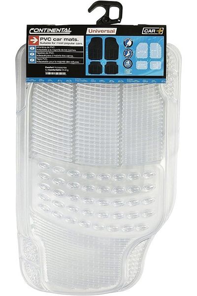 Sumex Transparent Clear Car Floor Mat (CAR+ original CONTINENTAL, 4 pieces, trim-to-fit, beautiful d