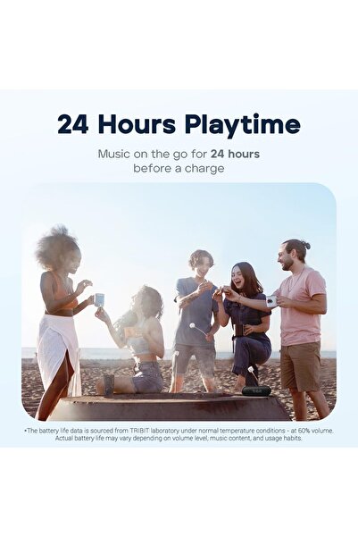 Tribit XSound Go (Upgraded) 16W Bluetooth Speaker, 24H Playtime, IPX7 Waterproof, Built-in Mic (Blue