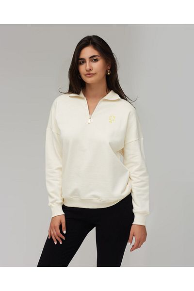 Bumbăcel Women's cotton hooded zip-up sweatshirt
