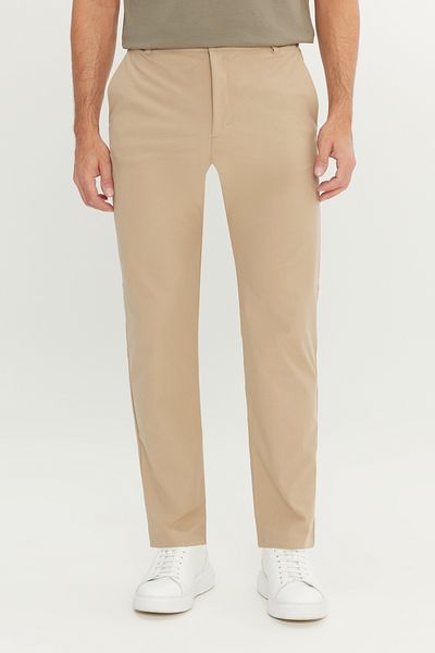 ALTINYILDIZ CLASSICS Men's Beige 360 ​​All-Way Stretch Slim Fit Slim Fit Side Pocket Trousers