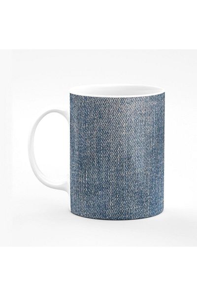 Stylizedd Ceramic Coffee Mug, 11-Ounce, Dark Denim Design