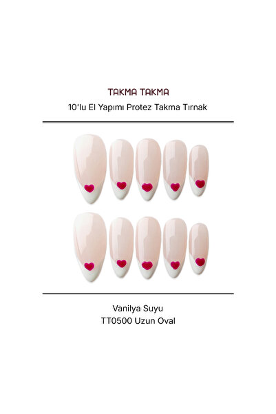 Takma Takma XS Beden 10'lu Ten Rengi Uzun Oval TT0500 Tekrar Kullanılabilir P...