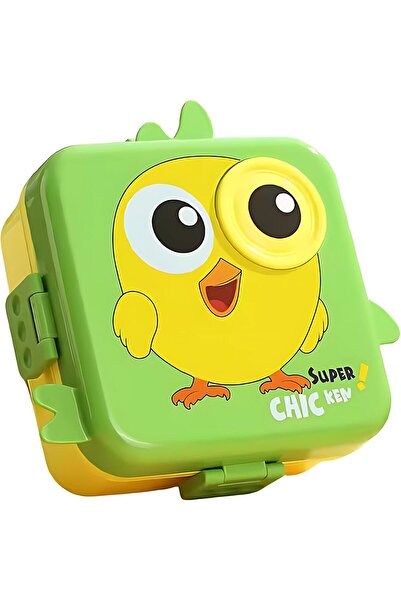 Twisoo Kids Lunch Box with Spoon – Leakproof Double Decker Bento Box, Durable Plastic, Sealed for