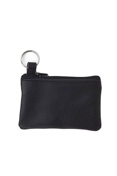 G Golden Case Key wallet with ring and zipper, imitation leather, Black