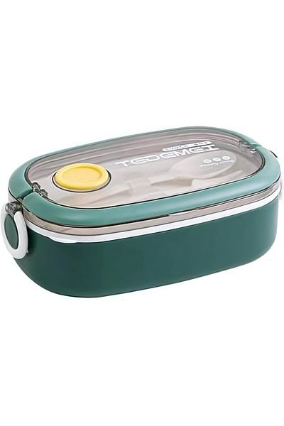 Twisoo Stainless Steel Lunch Box for Adults & Kids Insulated Bento Lunch Box for Men with Fork & Spo