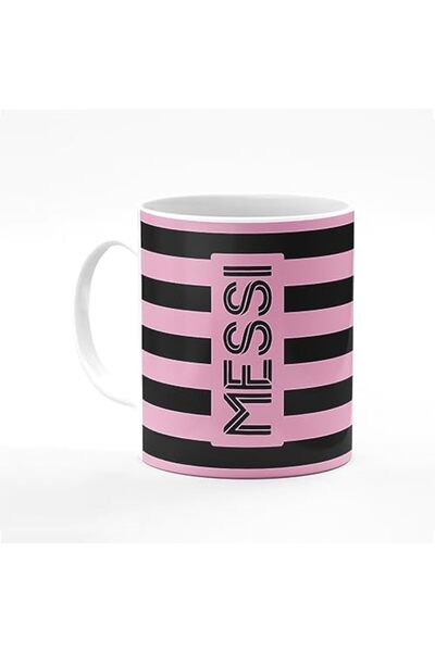 Stylizedd كوب قهوة مطبوع بتصميم مميز بمقبض متين - تصميم قميص ميسي لكرة القدم ...