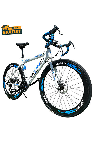 NEW SPEED Ποδήλατο δρόμου αγώνων, 700C τροχοί 28 ιντσών, 21 ταχύτητες, ατσάλι...