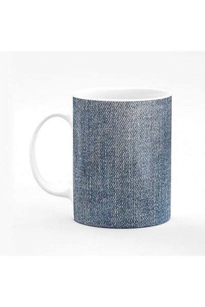 Stylizedd Ceramic Coffee Mug, 11-Ounce, Dark Denim Design