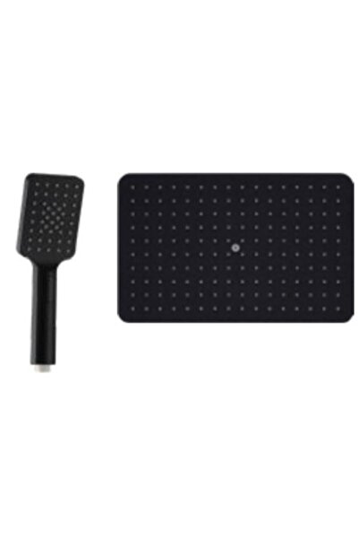 Duxxa Mirage paslamaz siyah kare tepe duş başlık seti tepe duş başlığı el duş...