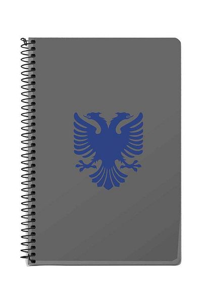 Stylizedd Albanian Eagle A5 Spiral Notebook Grey/Blue