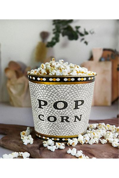 FARALYAHOME Metal Popcorn Box - Popcorn Bucket 13.5 Cm, Mosaic