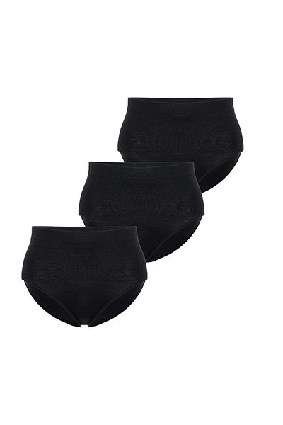 FOREVER MORE 3 Pack Seamless Women's High Waist Bato Slip Panties