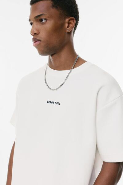 Pull & Bear Köpek balığı baskılı kısa kollu sweatshirt