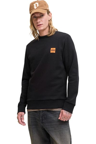 Jack & Jones Bluza JACK & JONES Φούτερ με μανίκια Brandy LN - 12279256-Μαύρο
