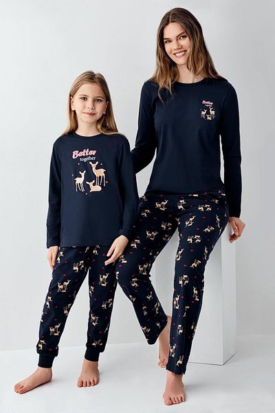 Arnetta Mother Daughter Deer Pajamas Combination, Women's and Children's Pajamas Are Priced Separately