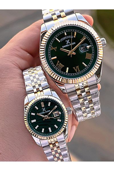 Daniel Klein 3 Atm Water Resistant Couple Watch for Men and Steel Cord Couples Cf.Pk.12994.P2