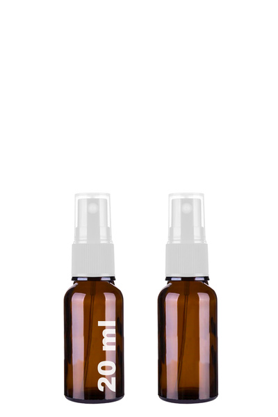 Afracam 20 ml Amber Kapaklı Beyaz Sprey 20 Cc Fısfıs Kolonya Dezenfektan Kahv...