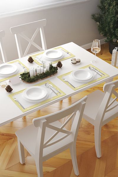 ASDİVA Daisy Daisy Patterned Yellow 1 Piece American Service – Orange Medium Detailed – 45X35 cm