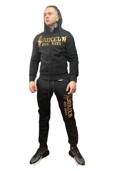 Boxeur Des Rues Men's tracksuit, Boxeur des Rues, Winter, Black Gold, XS INTL